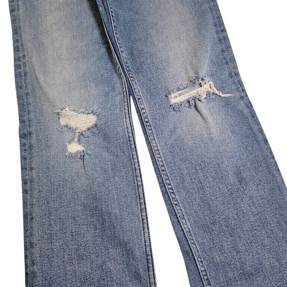 Mother High Waisted Rider Skimp Jeans Women's Size 27 Tripping Twice Distressed - Picture 4 of 9